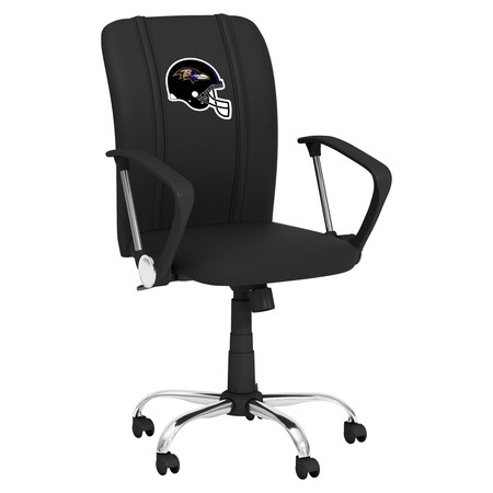 Dreamseat Curve Task Chair with Baltimore Ravens Helmet Logo XZOCCURVE-PSNFL20012